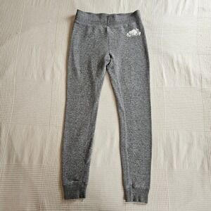 Roots Sweatpants Grey Heathered Slim Joggers Preppy Lounge Soft Womens S